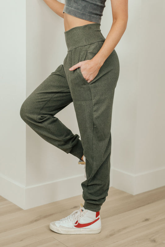 Where Are You High-Rise Joggers | Olive