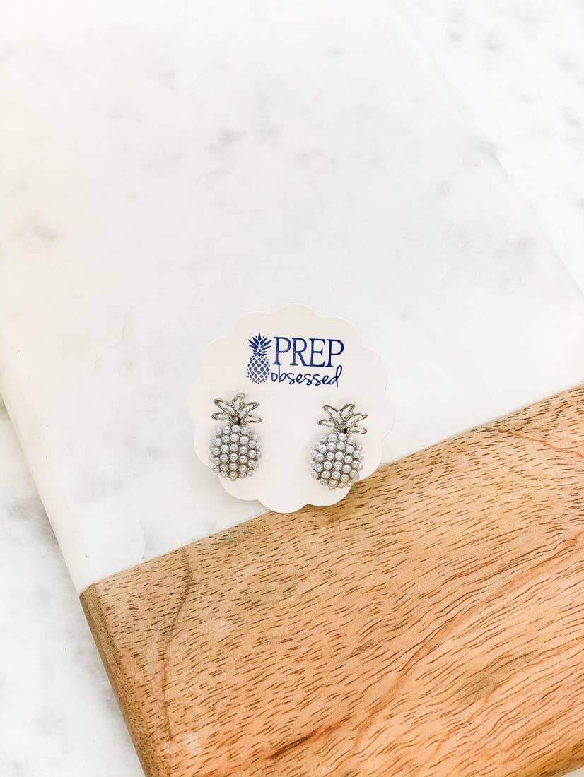 Pineapple Pearl Pop Studs - Bella Lia Boutique