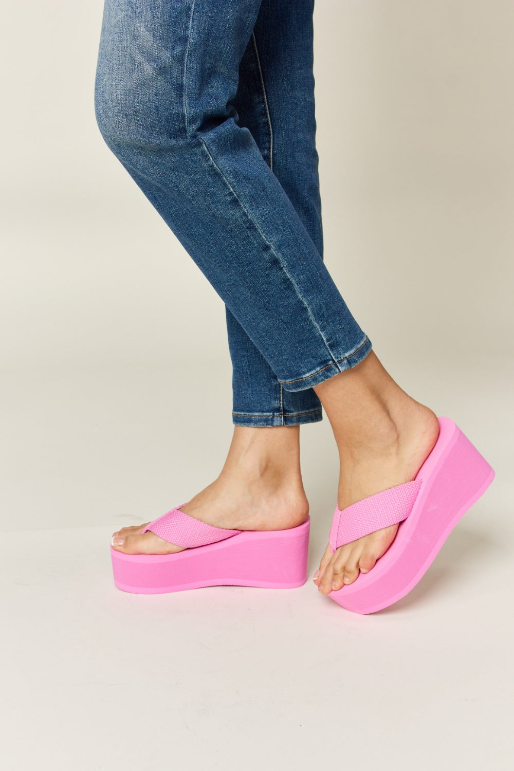 Pretty in Pink Platform Wedge Sandals