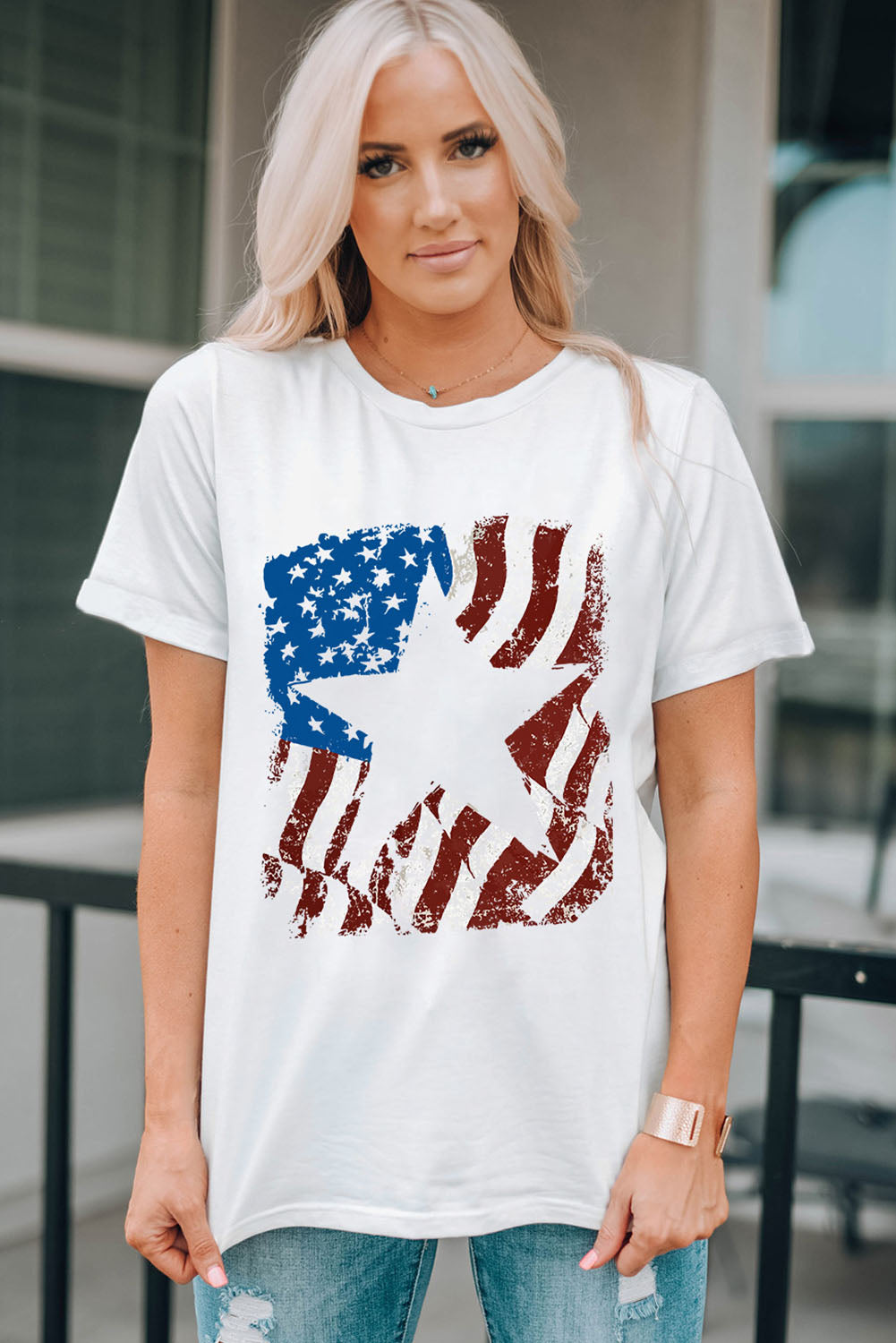 American Flag Graphic Tee