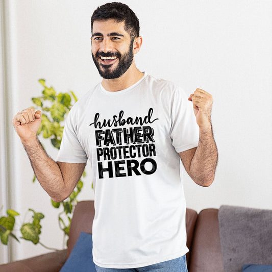 Husband Father Protector Hero Men's Graphic Tee - Bella Lia Boutique