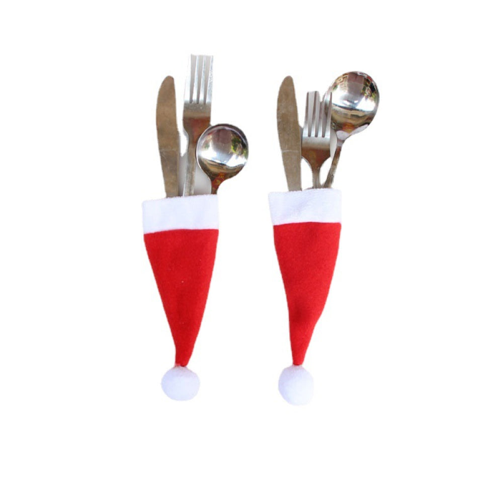 Christmas Hat Cutlery Holders | 20-Pieces
