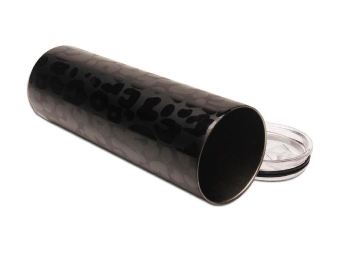 Black Matte Leopard Tumbler | 20 oz. - Bella Lia Boutique