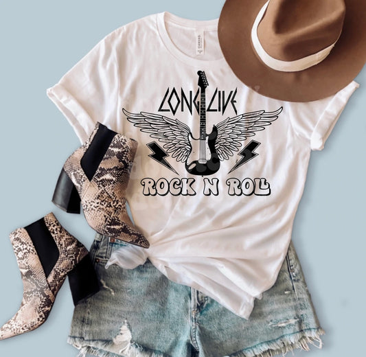Long Live Rock n’ Roll Graphic Tee - Bella Lia Boutique