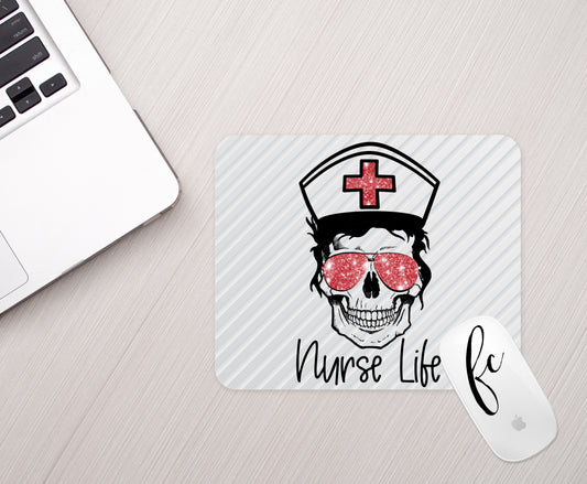Nurse Life Skull Mousepad - Bella Lia Boutique