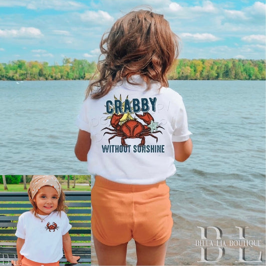 Crabby without Sunshine Toddler and Youth Tee - Bella Lia Boutique
