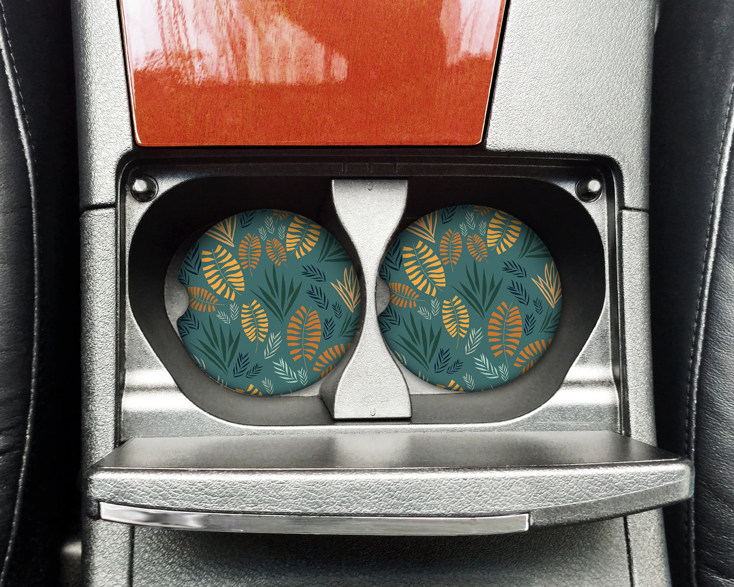 Fern Leaves Fall Car Coasters - Bella Lia Boutique