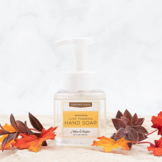 MIX•O•LOGIE Chestnut Suede Luxe Foaming Hand Soap - Bella Lia Boutique