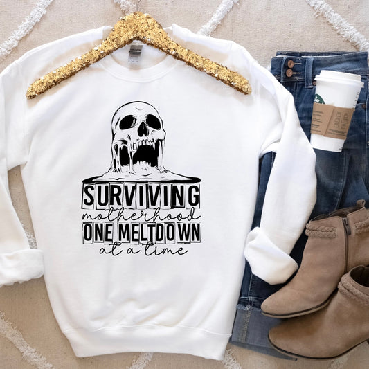 Surviving Motherhood Graphic Tee or Sweatshirt - Bella Lia Boutique