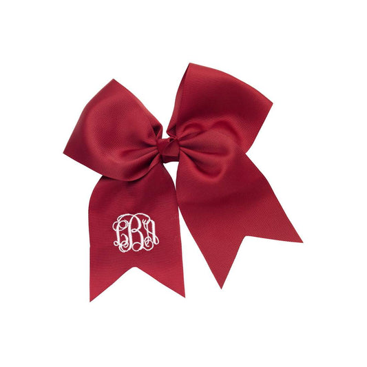 Personalized Garnet Hair Bow | 8” - Bella Lia Boutique