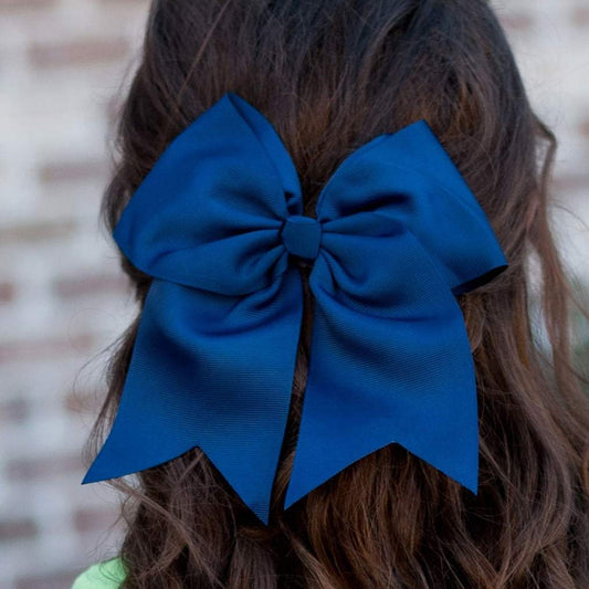 Navy Hair Bow | 8” - Bella Lia Boutique