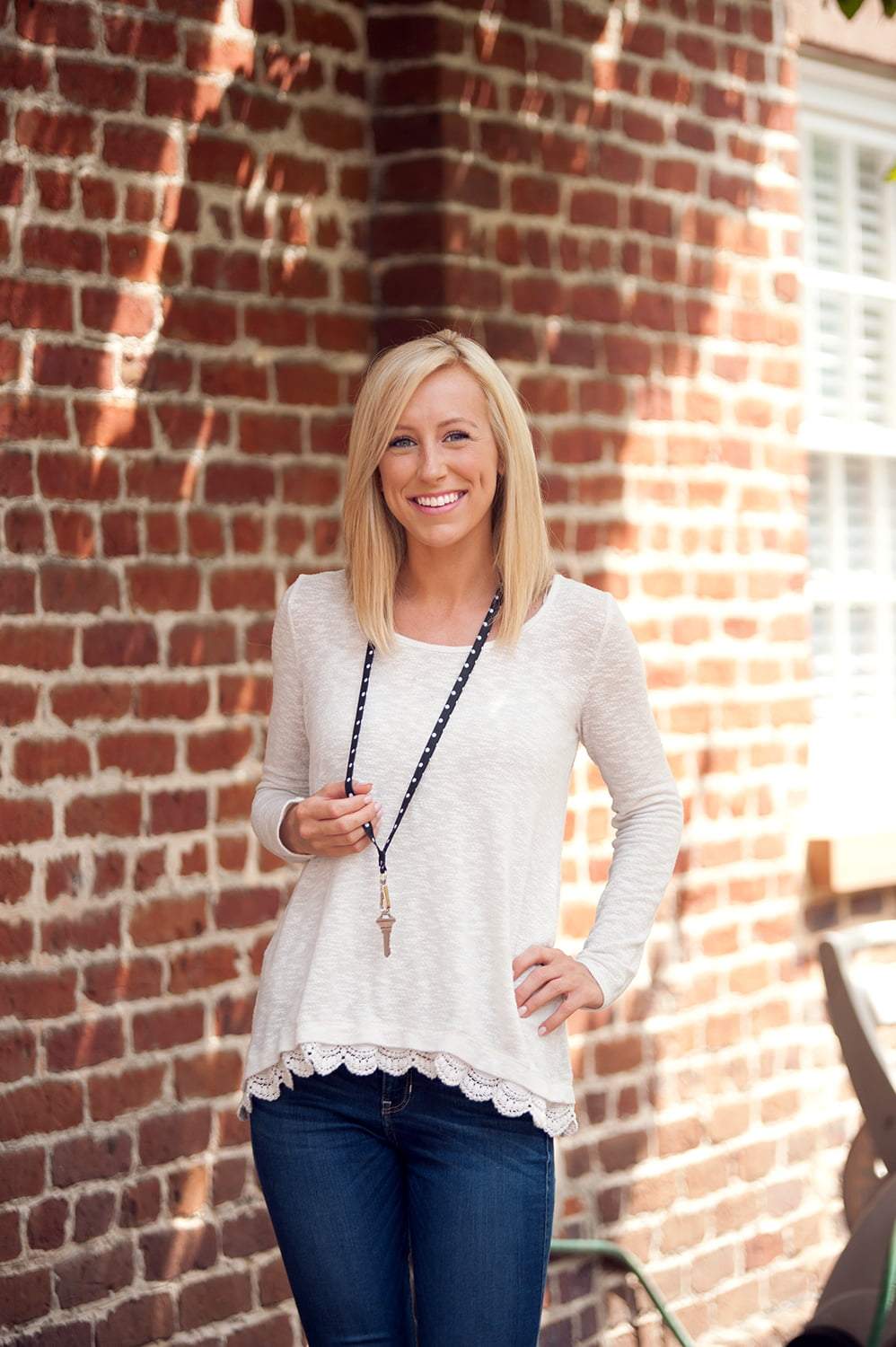 Navy Dot Lanyard - Bella Lia Boutique