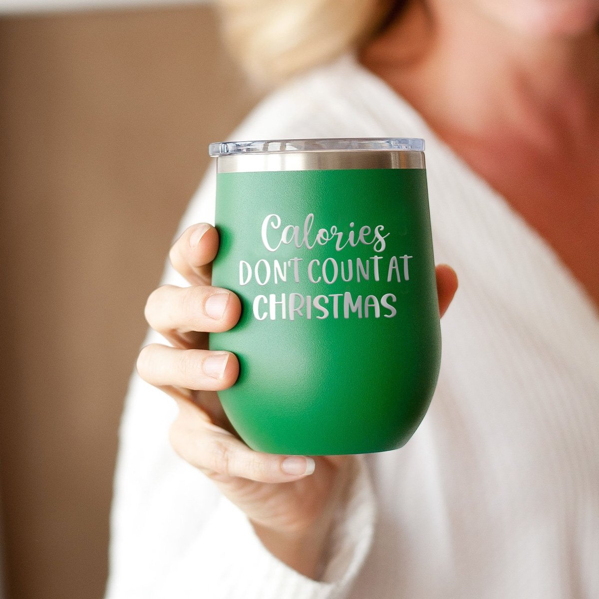 Calories Don't Count Green 12oz. Insulated Tumbler - Bella Lia Boutique