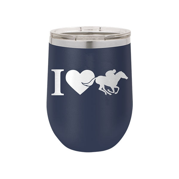 I Love Derby Navy 12oz Insulated Tumbler - Bella Lia Boutique