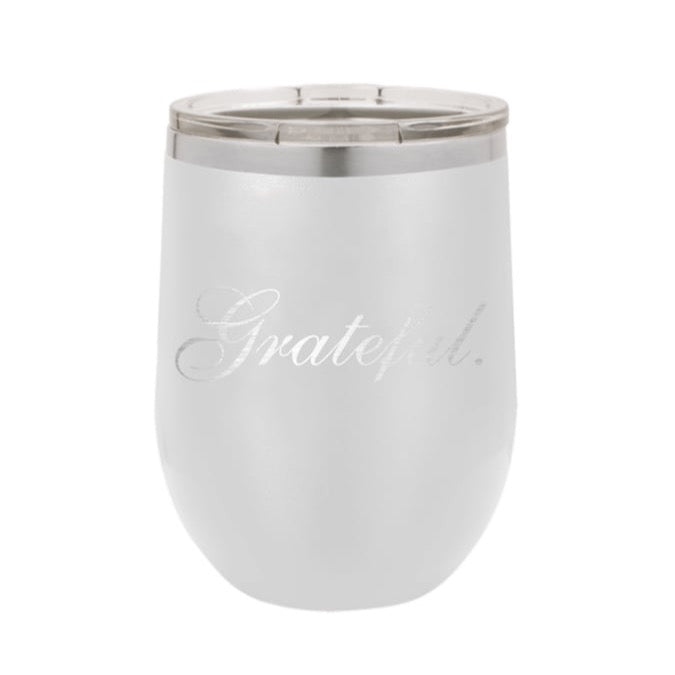 White Grateful 12oz Insulated Tumbler - Bella Lia Boutique
