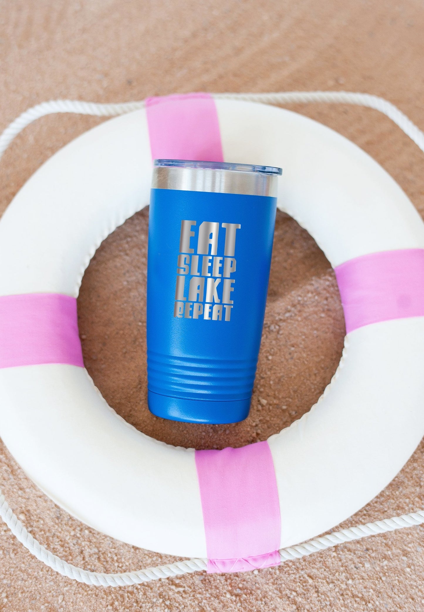 Eat, Sleep, Lake Royal Blue 20oz Insulated Tumbler - Bella Lia Boutique