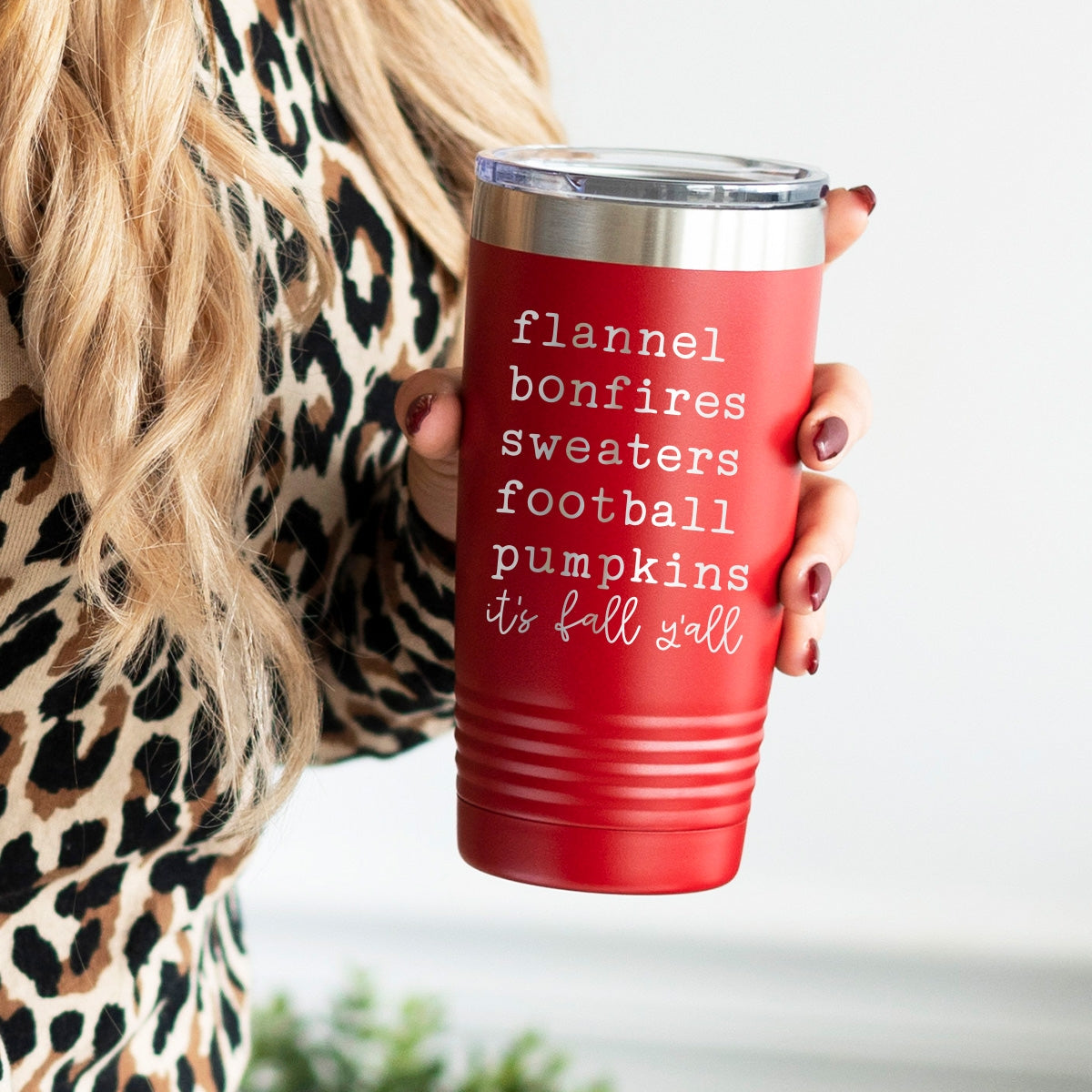 It's Fall Y'all Red 20oz Insulated Tumbler - Bella Lia Boutique