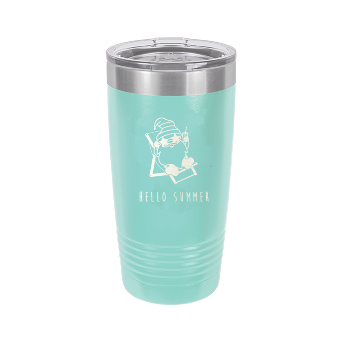 Gnome Hello Summer Teal 20oz Insulated Tumbler - Bella Lia Boutique