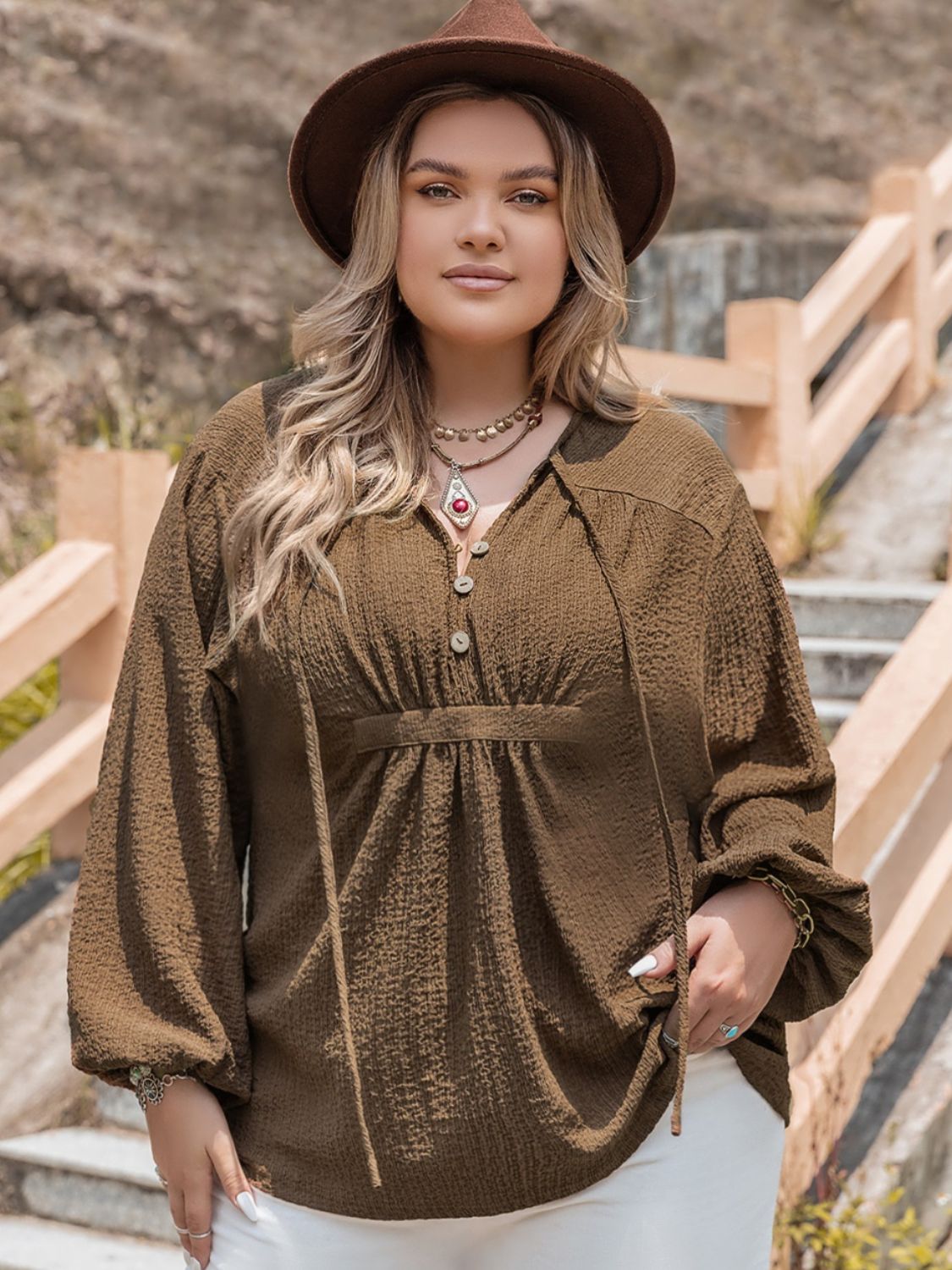 Audrey Long Sleeve Blouse | Curvy