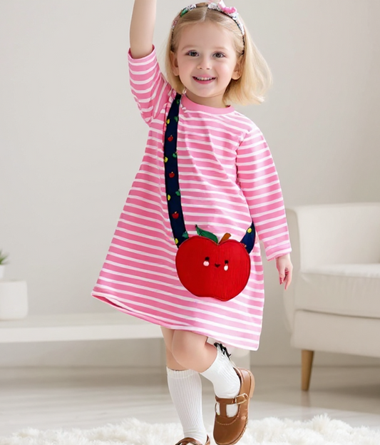Apple Striped Dress | Kid's