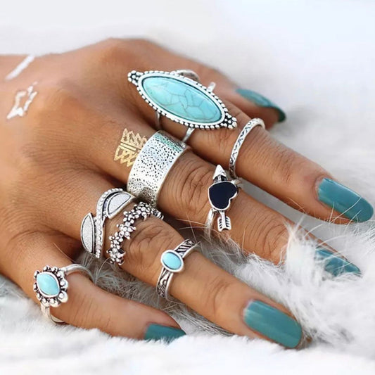 Ellis Turquoise Ring Set