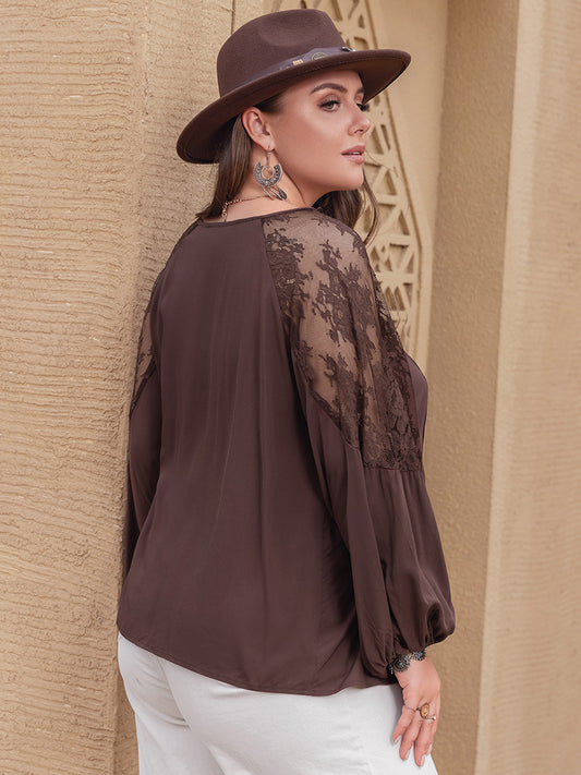 Beatrice Lace Blouse| Curvy