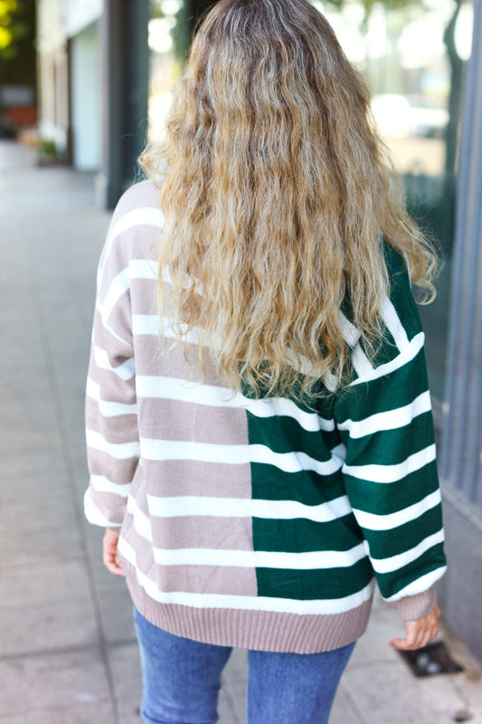 Striped Color Block Sweater