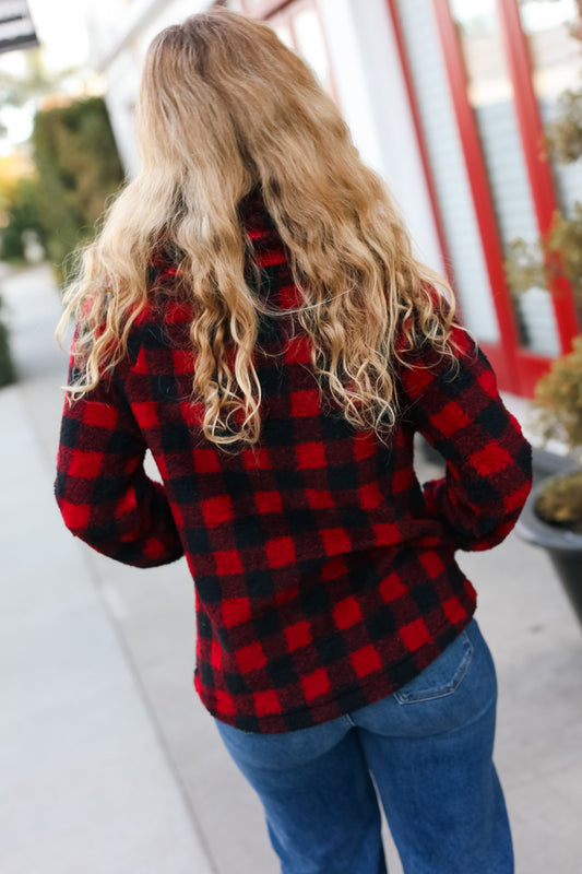 Cozy Plaid Sweater Top