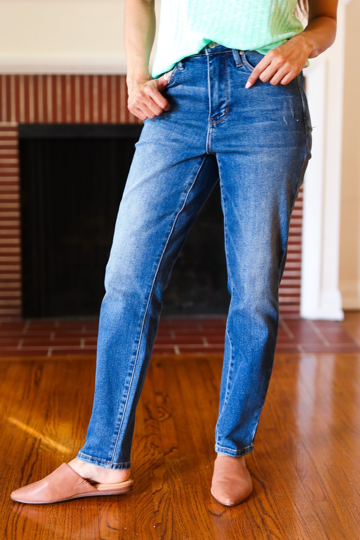 Everyday Dark Denim Slim Fit High-Rise Jeans | Judy Blue