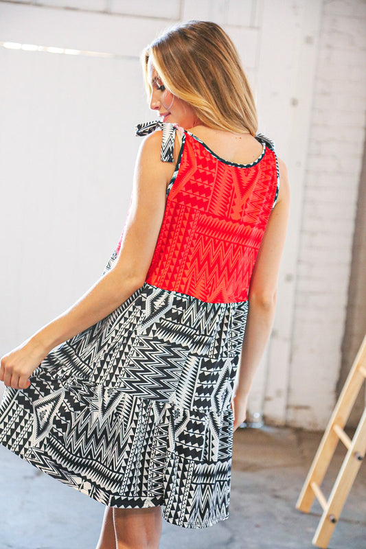 Aztec Tiered Dress