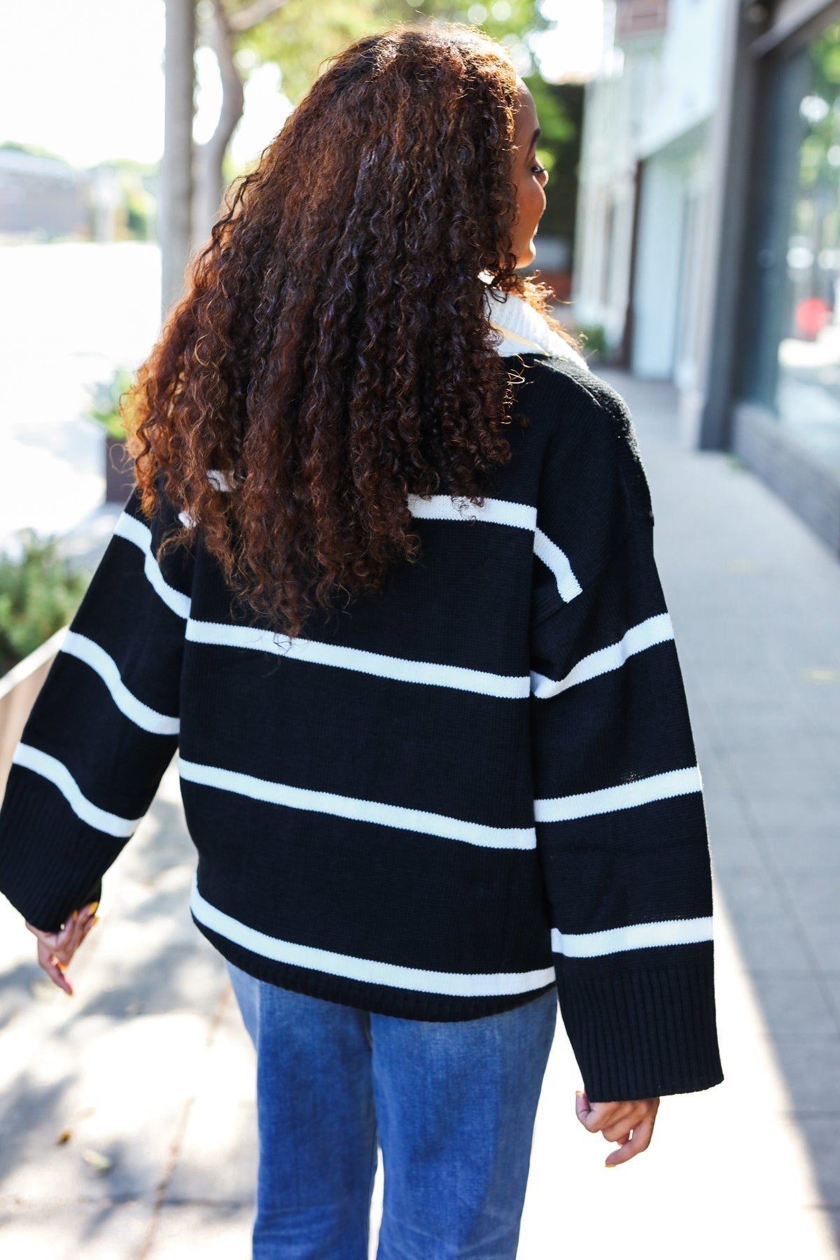 Fall For You Striped Oversized Sweater