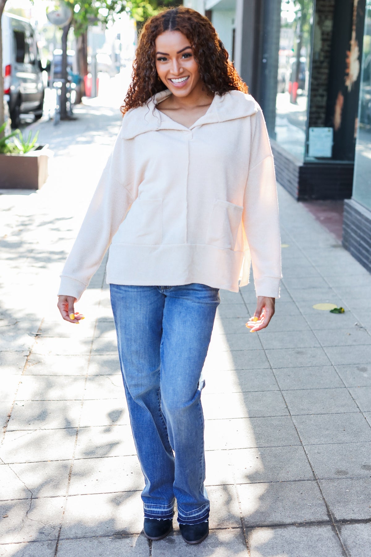 Easy Living Oversized Sweater | Cream