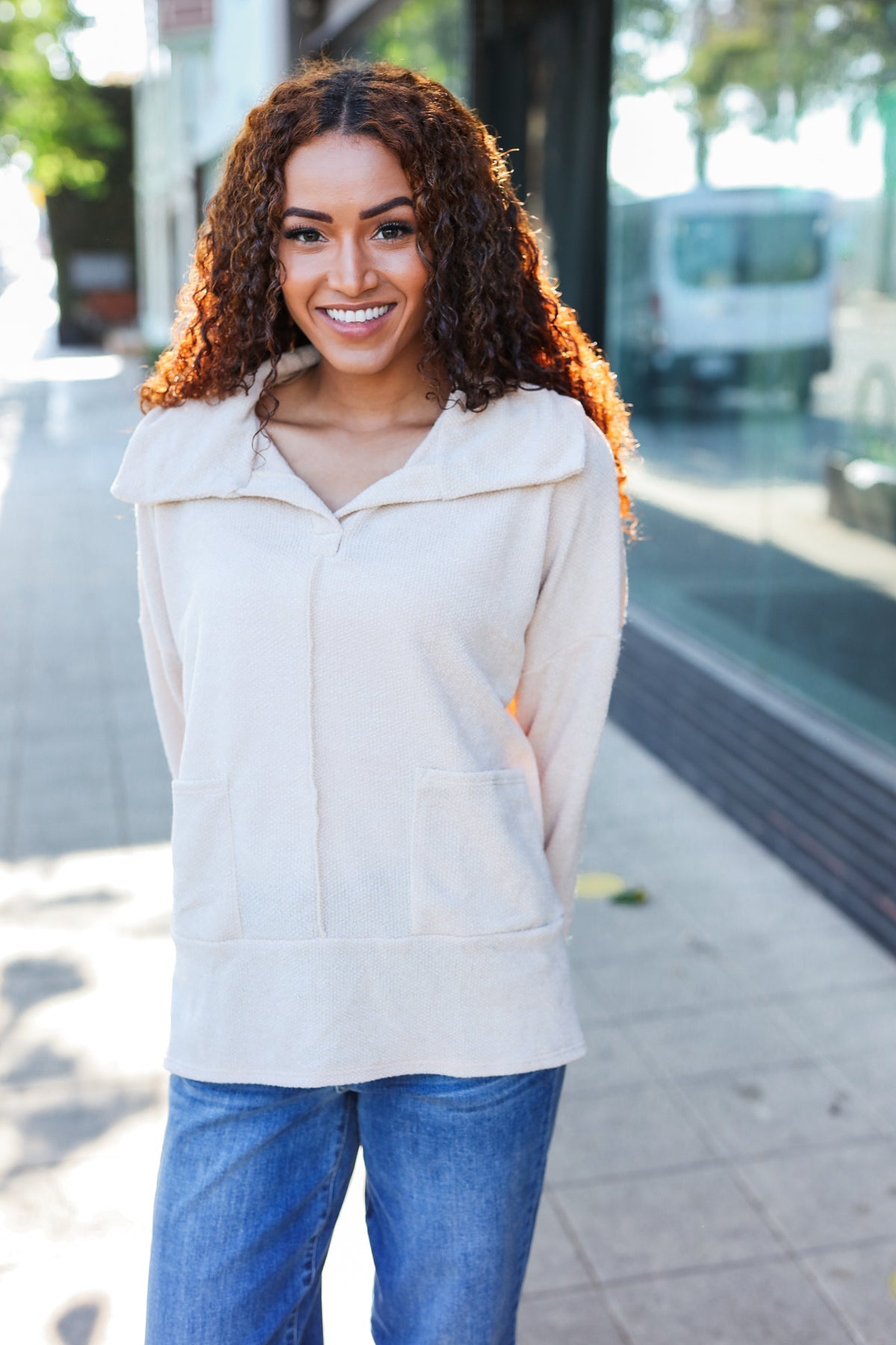 Easy Living Oversized Sweater | Cream