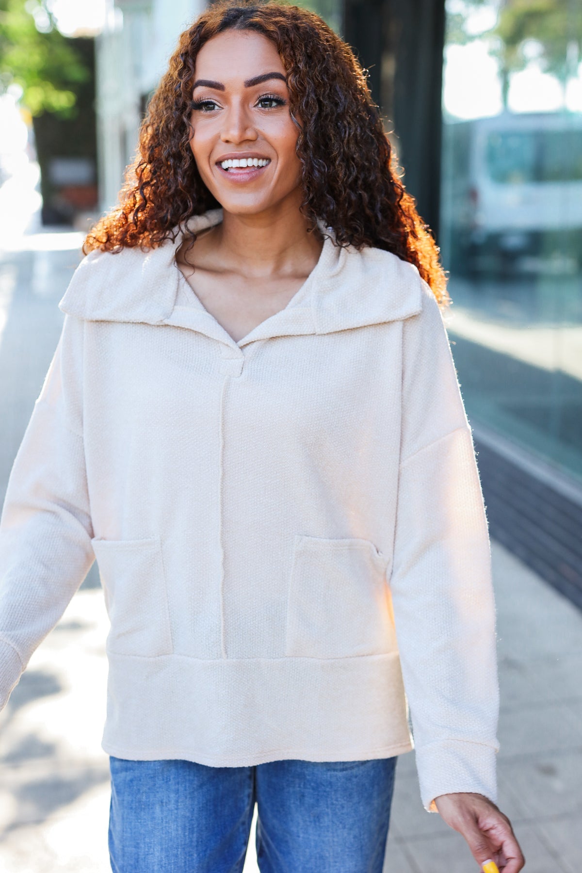 Easy Living Oversized Sweater | Cream