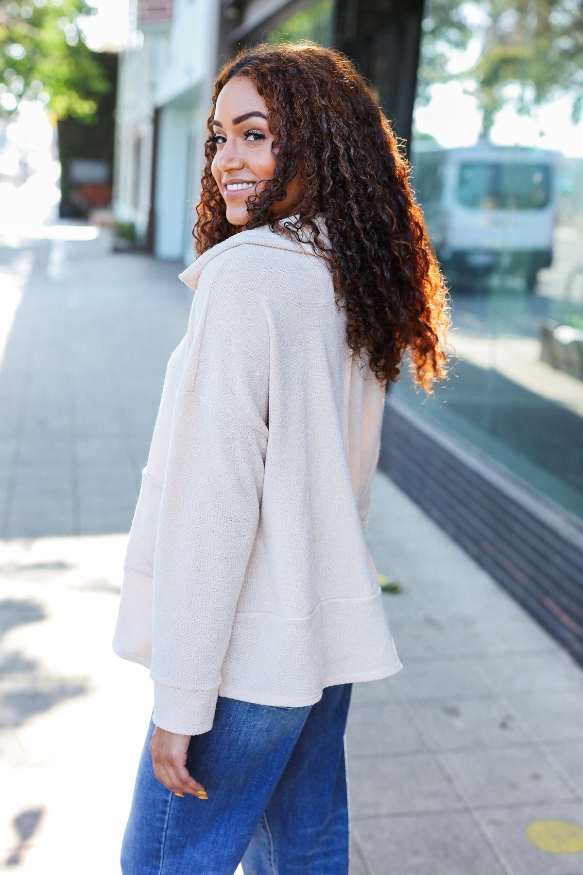 Easy Living Oversized Sweater | Cream