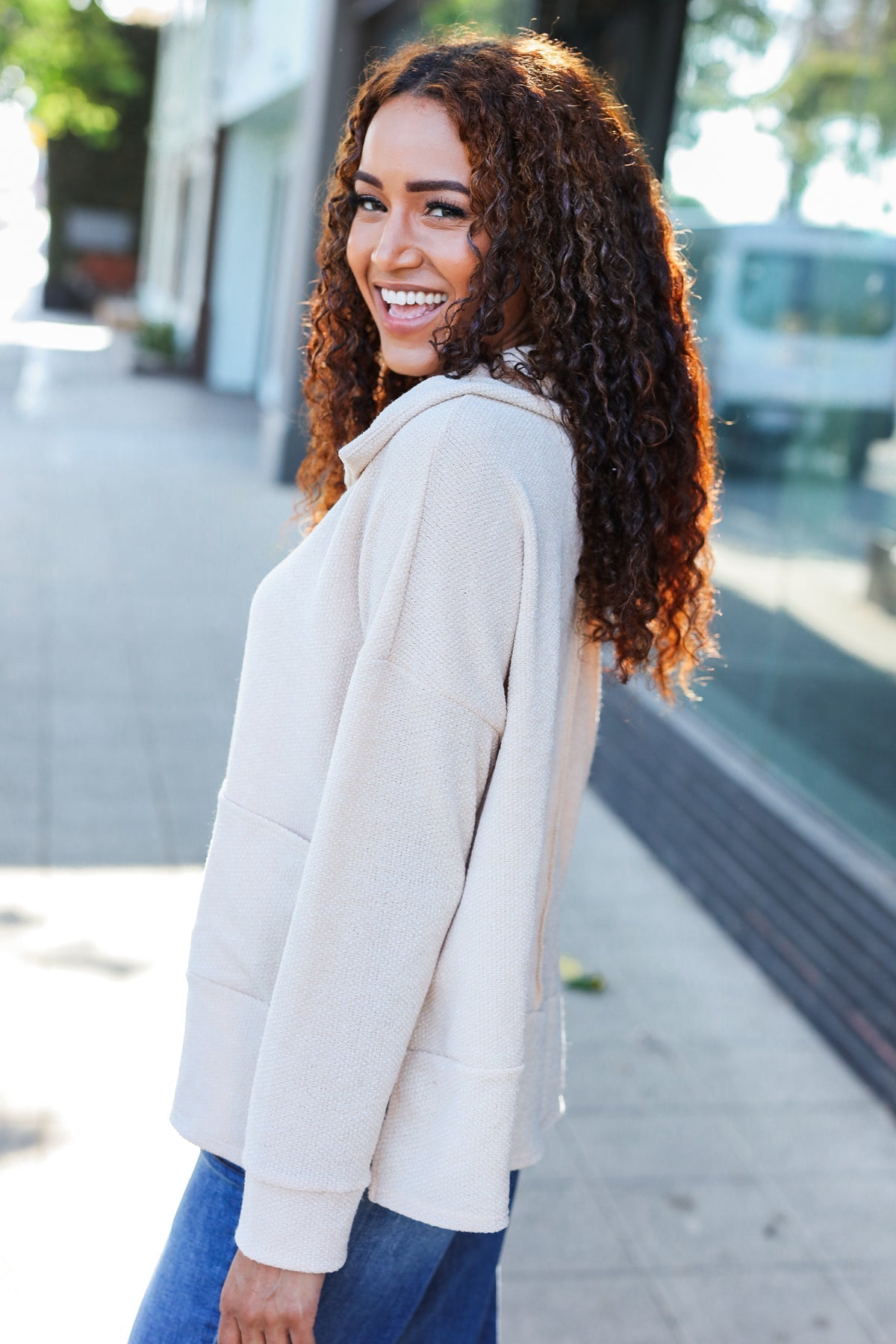 Easy Living Oversized Sweater | Cream