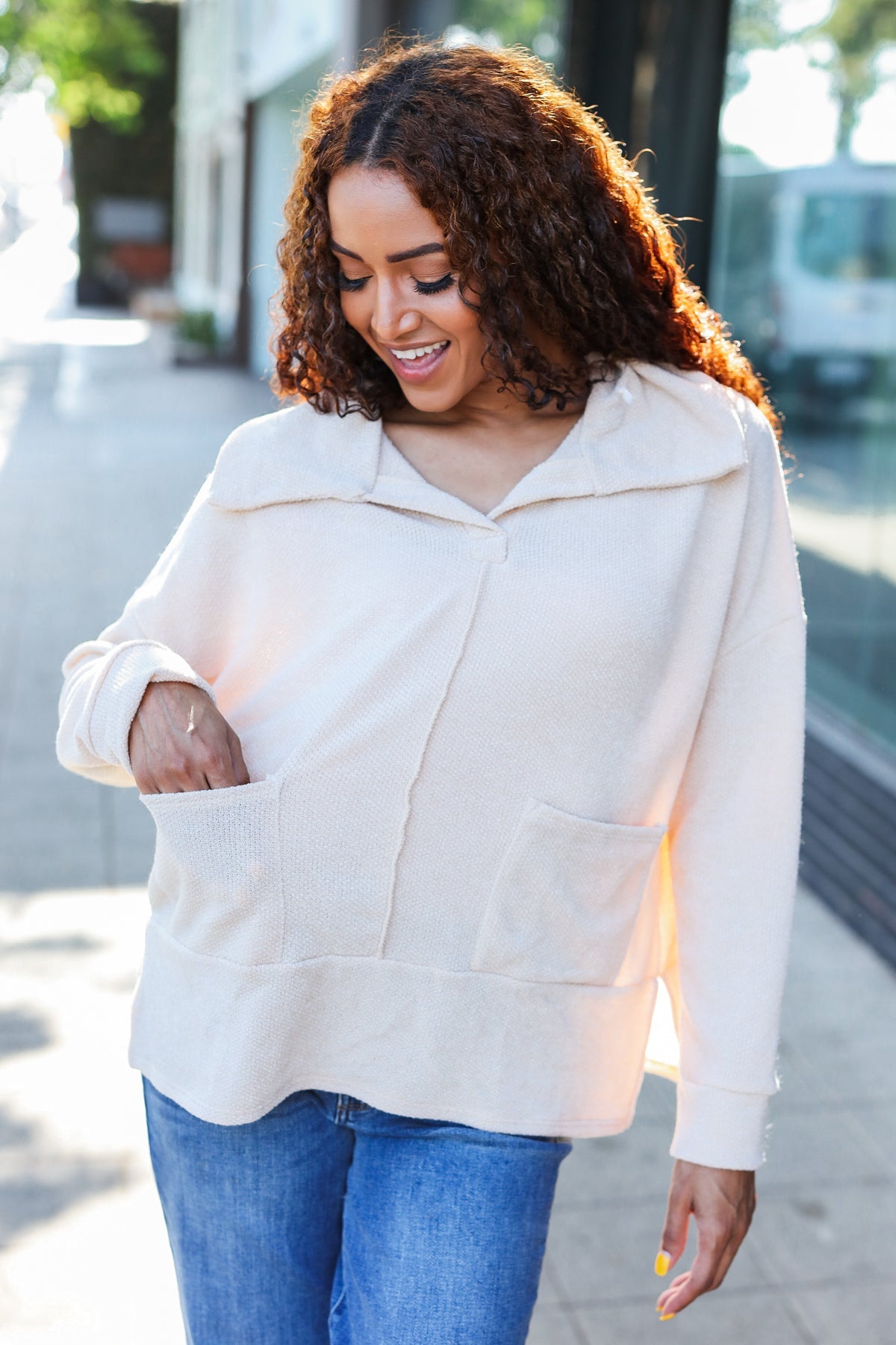 Easy Living Oversized Sweater | Cream