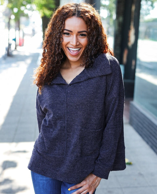 Easy Living Oversized Sweater | Navy