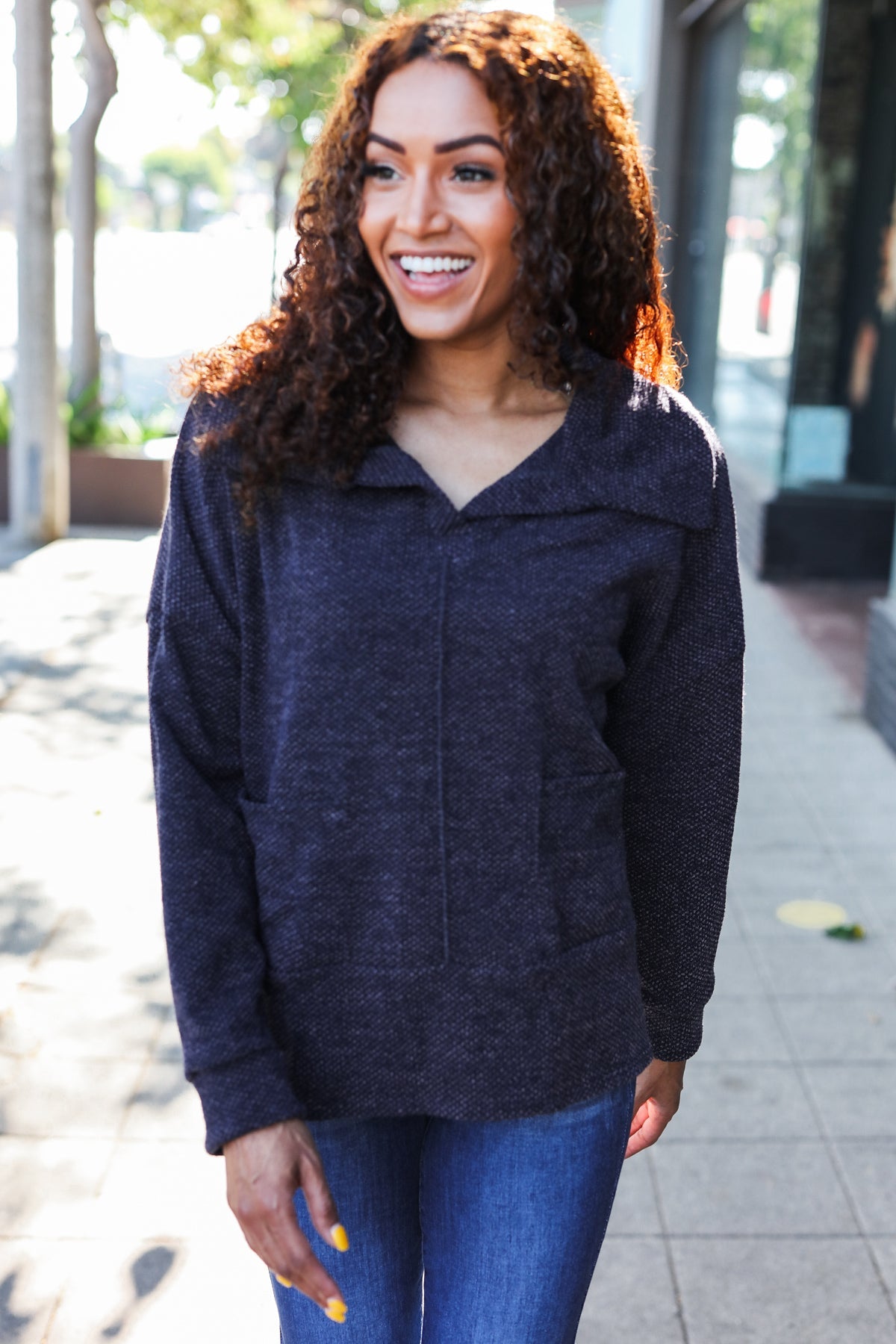 Easy Living Oversized Sweater | Navy