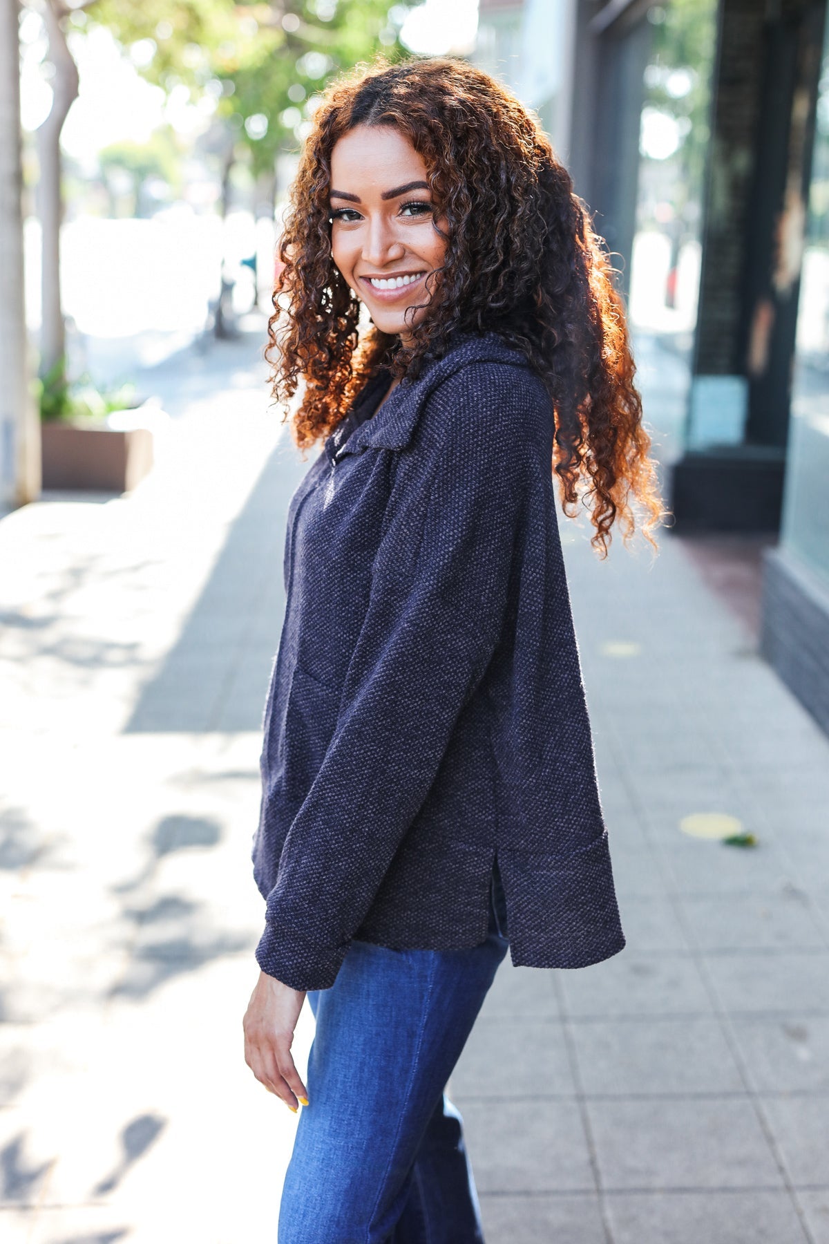 Easy Living Oversized Sweater | Navy