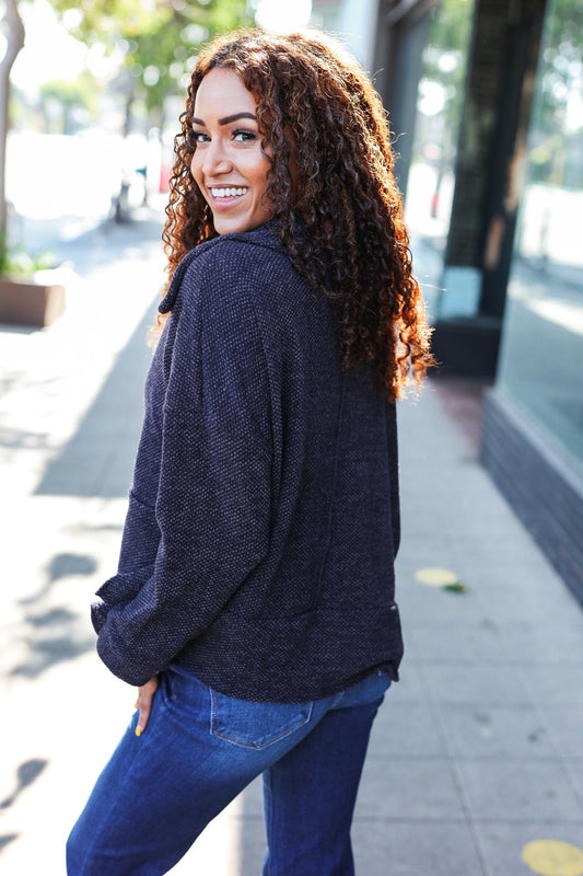 Easy Living Oversized Sweater | Navy