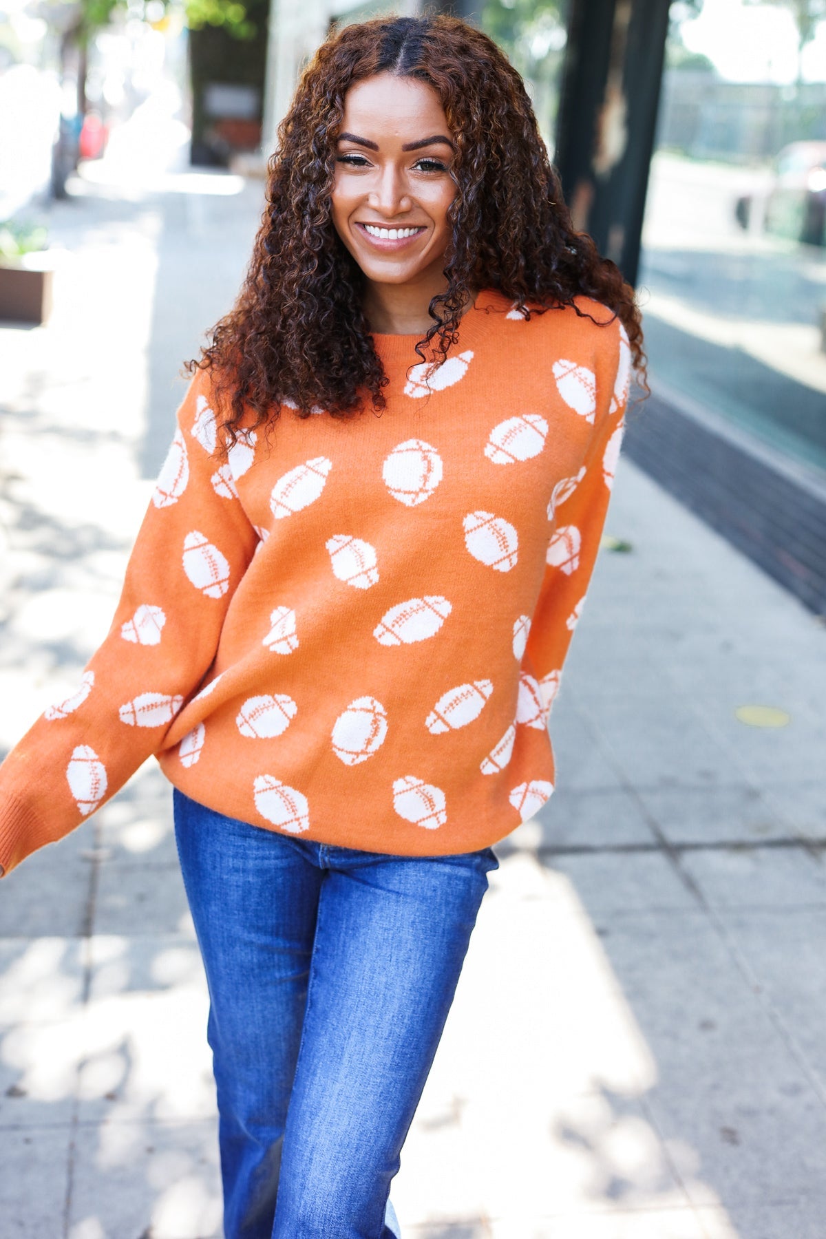 Game Day Football Jacquard Knit Sweater