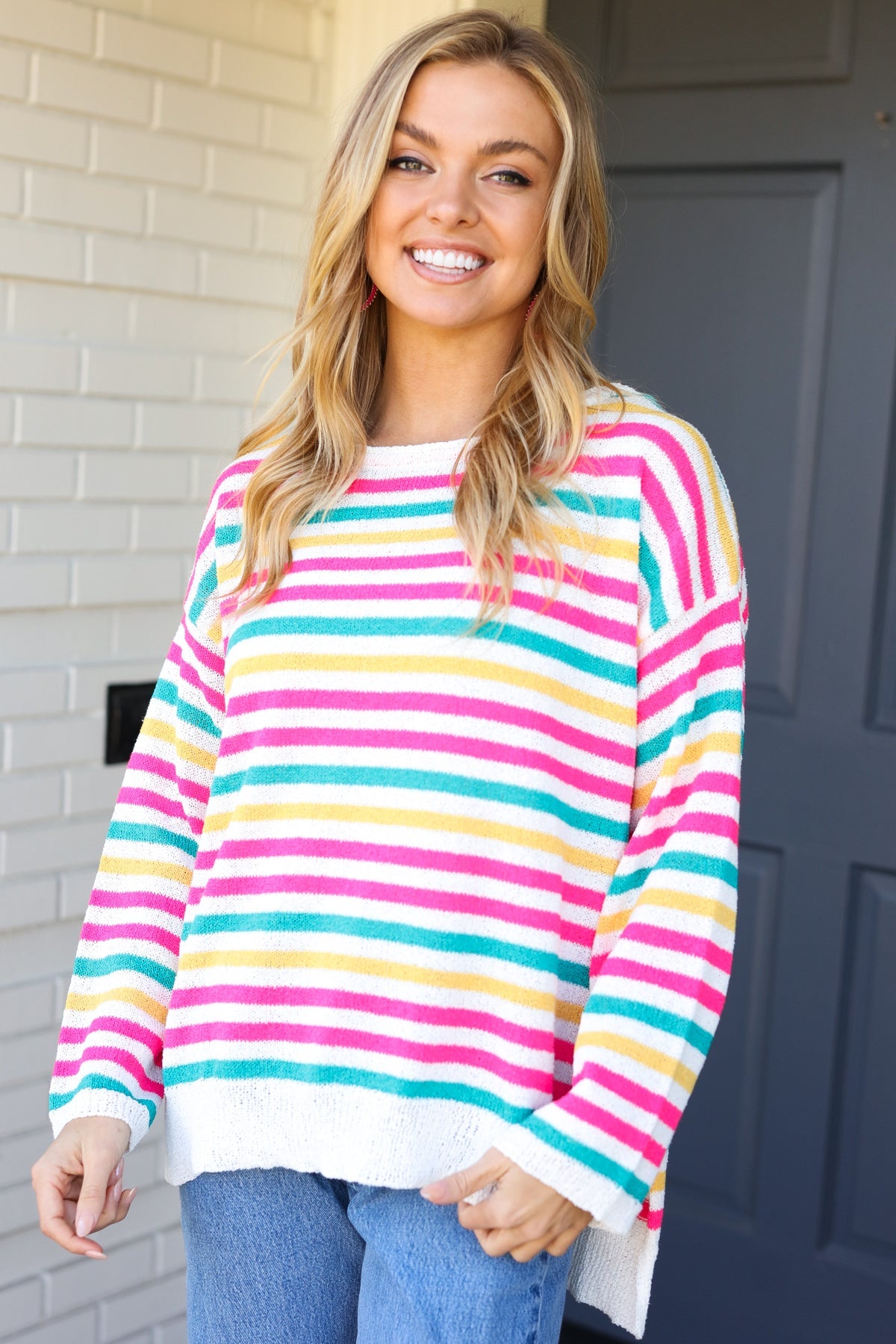Bold & Sassy Striped Pullover Sweater