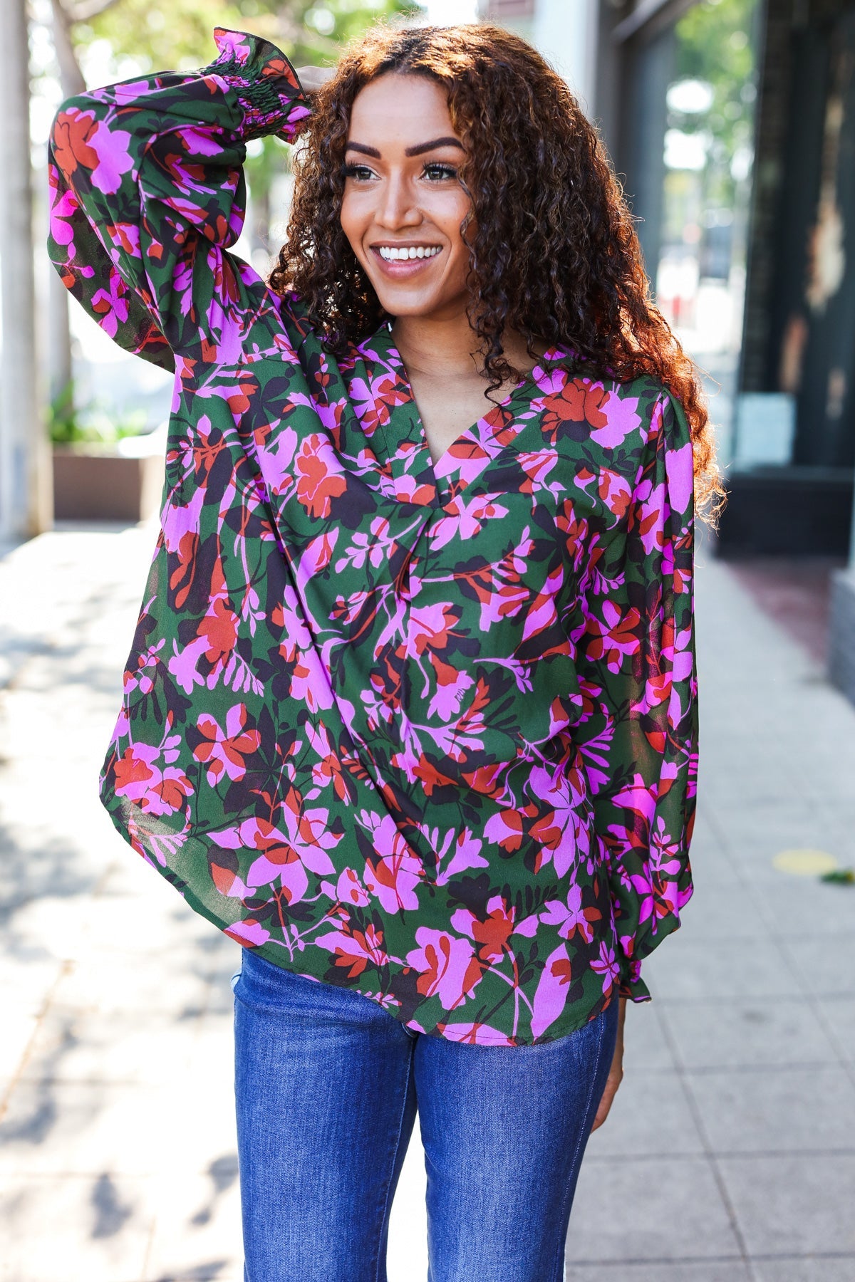 Eyes On You Floral Smocked Top