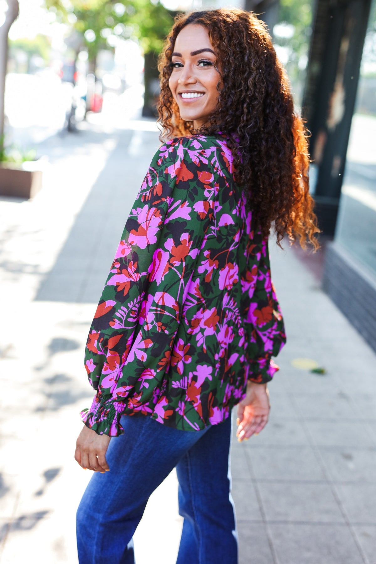 Eyes On You Floral Smocked Top