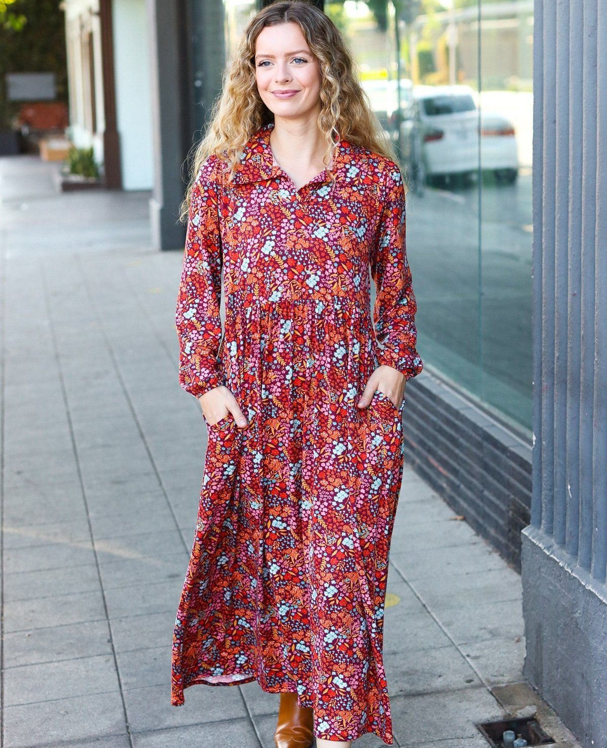 Casual Living Floral Fit & Flare Maxi Dress