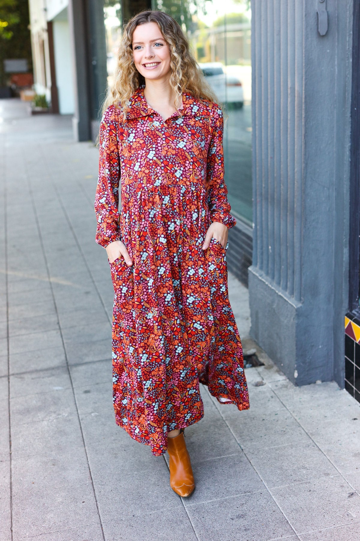 Casual Living Floral Fit & Flare Maxi Dress