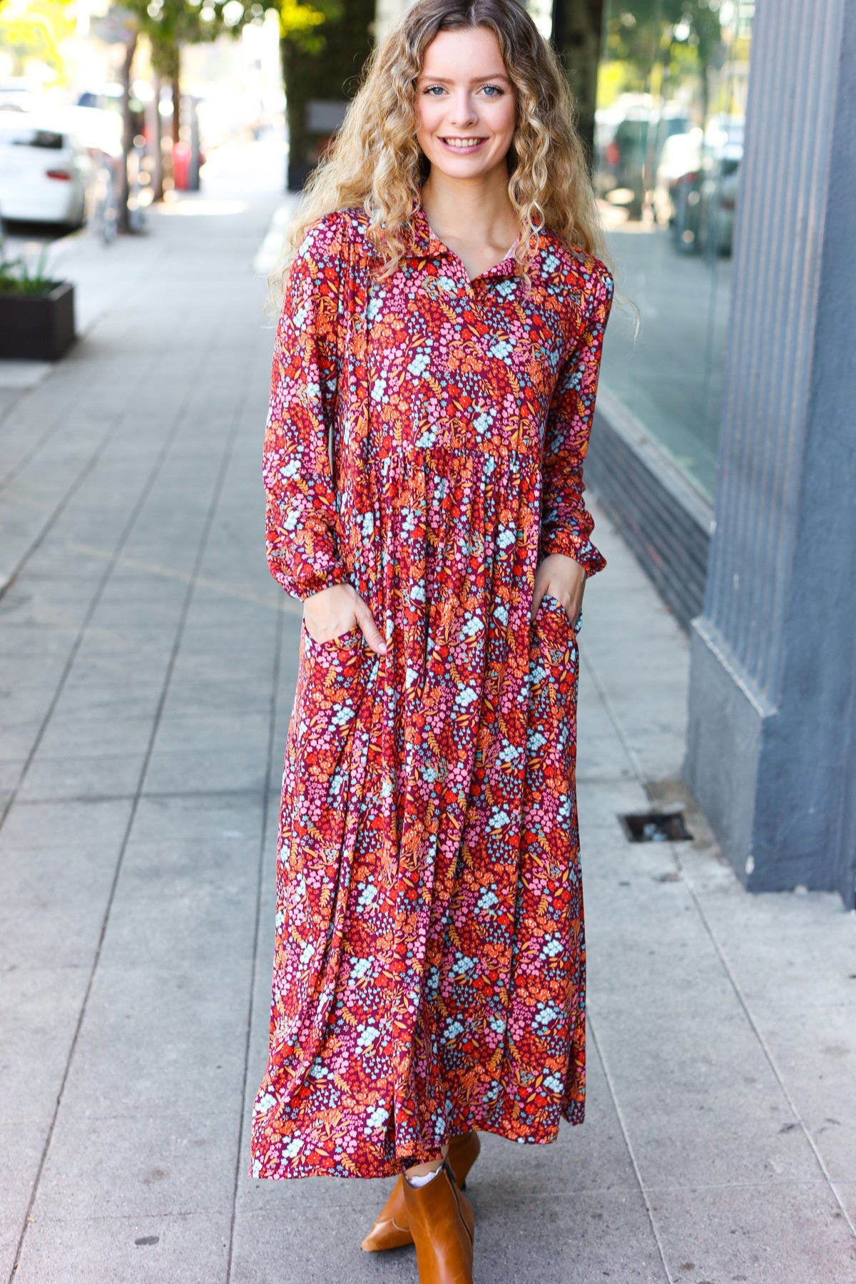 Casual Living Floral Fit & Flare Maxi Dress