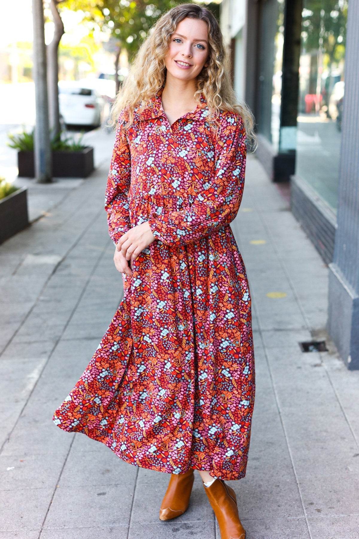 Casual Living Floral Fit & Flare Maxi Dress