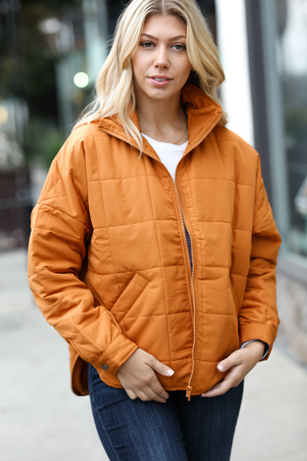 Eyes On You Quilted Puffer Jacket